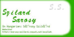 szilard sarosy business card